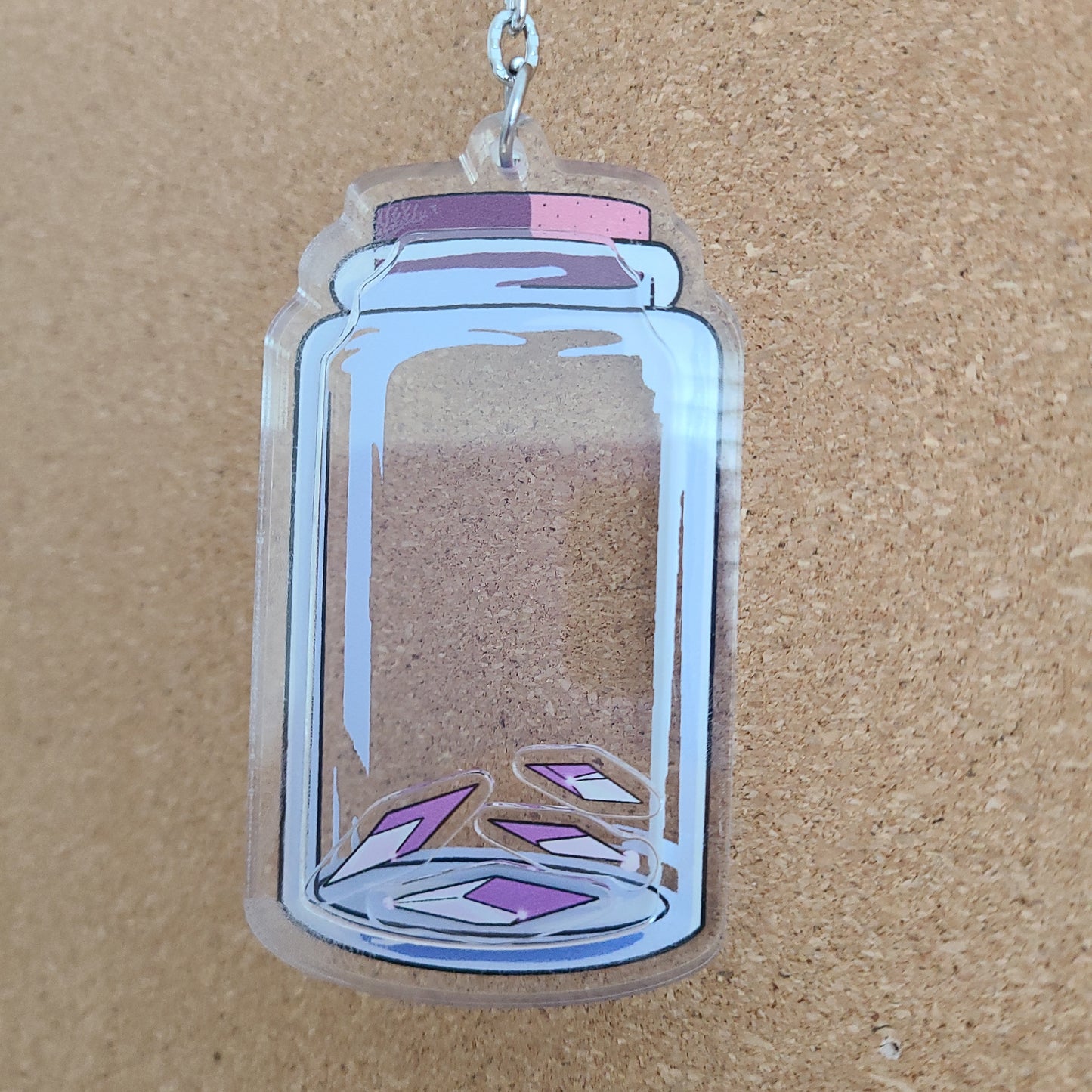 Shaker jewel keychain