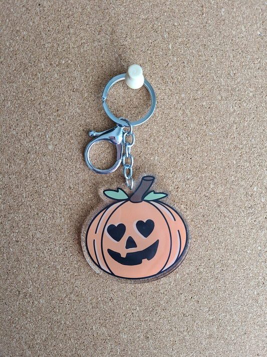 Kawaii pumpkin keychain